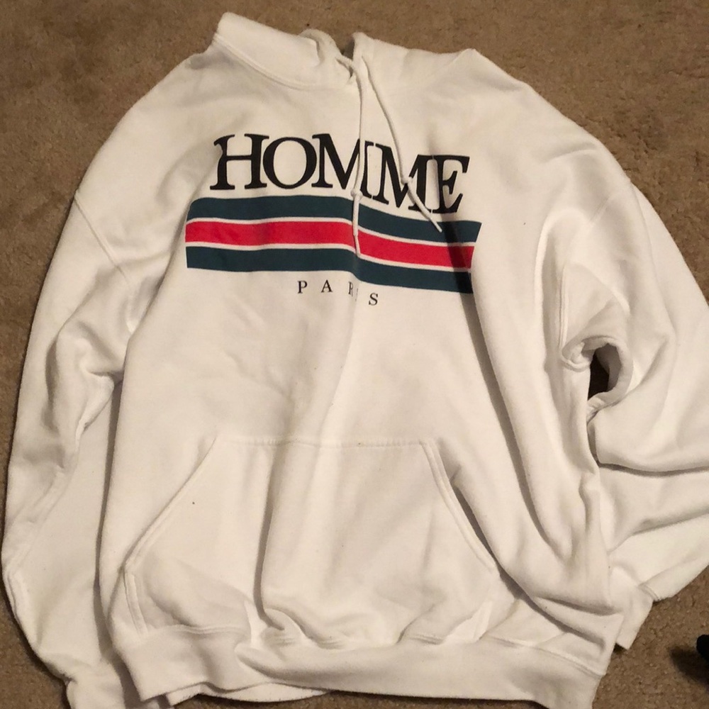 White oversized hoodie (XL)